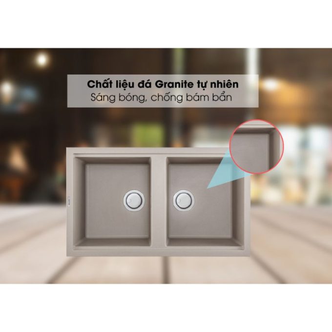 Chậu đá Malloca Tortora G-45043 / Màu đất 4 Tortora G-45043 chất liệu đá chống bám bẩn