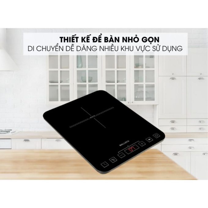 Bếp từ đơn Malloca MCT-K68 / Kính Virtro Ceramic 3 MCT-K68 thiết kế để bàn nhỏ gọn