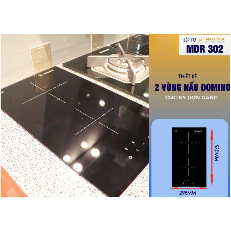 MDR 302 2 vùng nấu rộng rãi MDR 302 2 vùng nấu rộng rãi