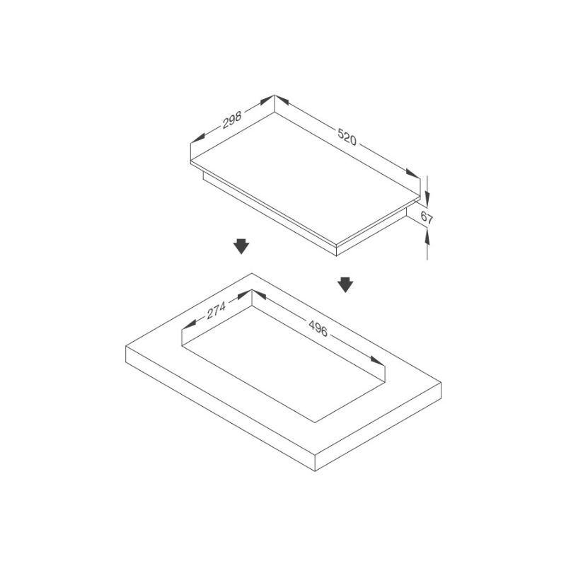 kích thước của Bếp hồng ngoại domino Malloca MDR 302 kích thước của Bếp hồng ngoại domino Malloca MDR 302