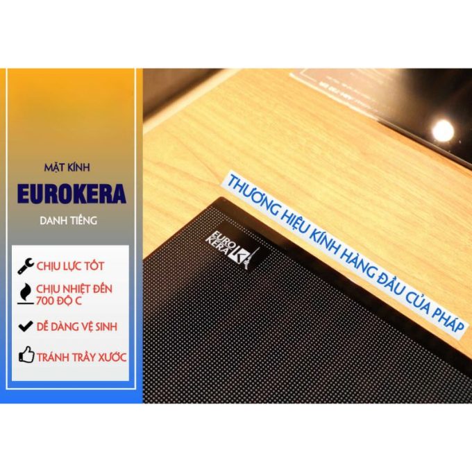 Bếp điện từ 3 vùng nấu Malloca MH 03IRB SB / Bếp 2 từ 1 điện, kính Eurokera chấm bi 6 MH-03IRB SB mặt kính Eurokera