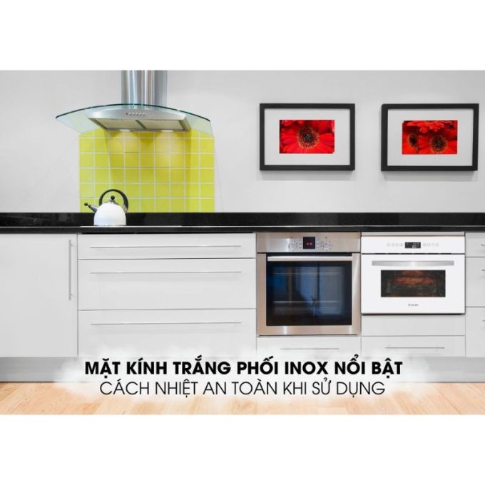 MW35-IX03 mặt kính trắng phối inox nổi bật