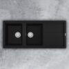Chậu rửa bát đá 2 hố Malloca NERO K-50040