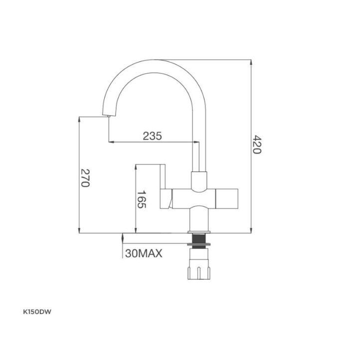 kích thước của voi-rua-bat-malloca-k150dw