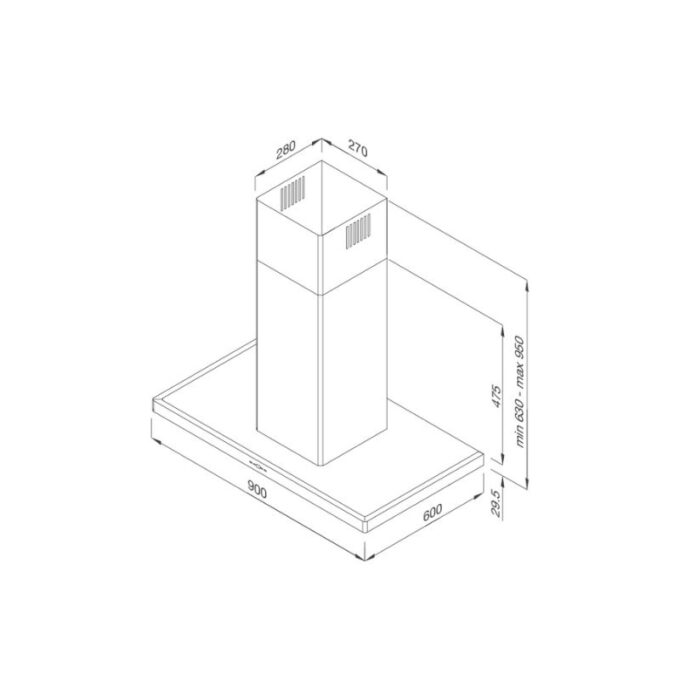 Thiết kế của Máy hút mùi Malloca SLIM K-4250