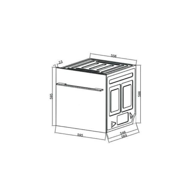 Máy rửa bát Malloca WQP6-87CP âm tủ 4 kích thước của Máy rửa bát âm tủ Malloca WQP6-87CP