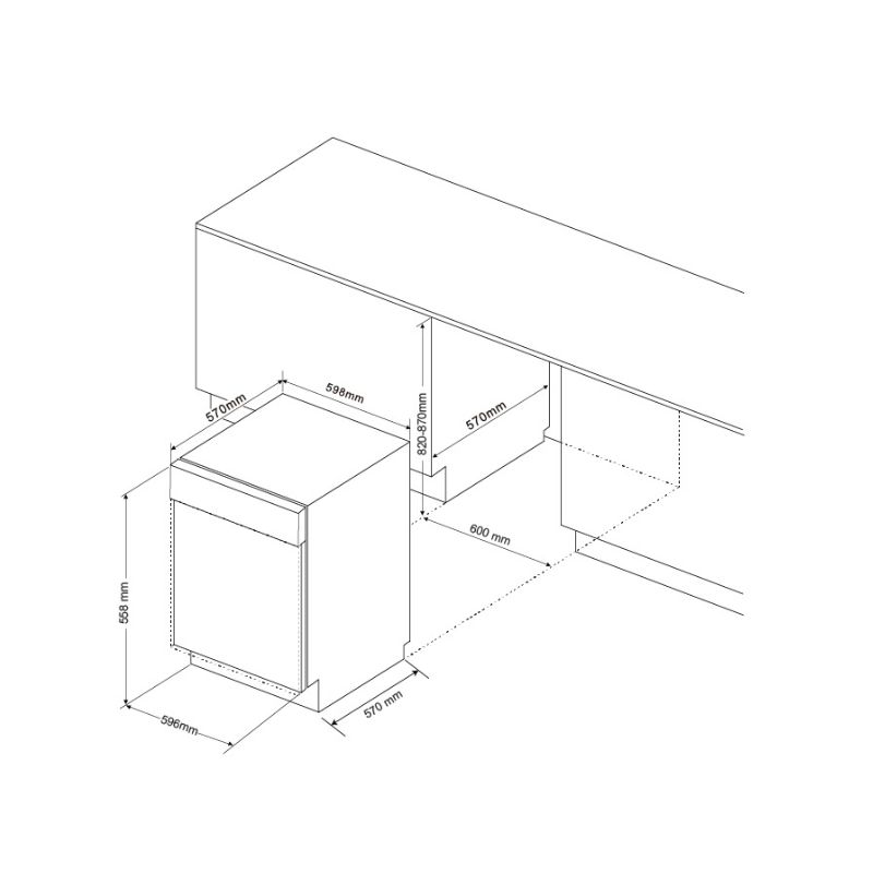 kích thước của Máy rửa bát Malloca MDW14-S08SI kích thước của Máy rửa bát Malloca MDW14-S08SI