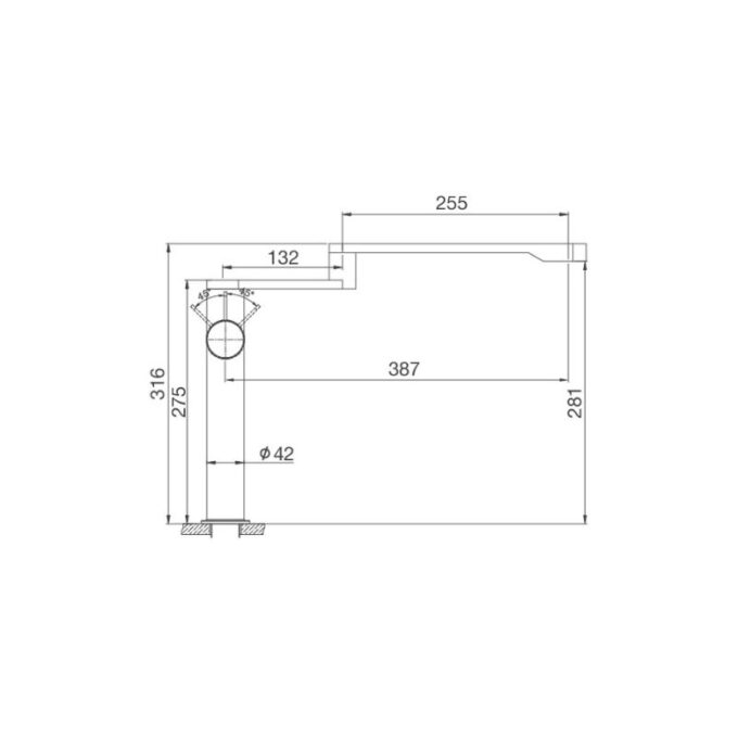 Kích thước vòi rửa bát Malloca K060-S