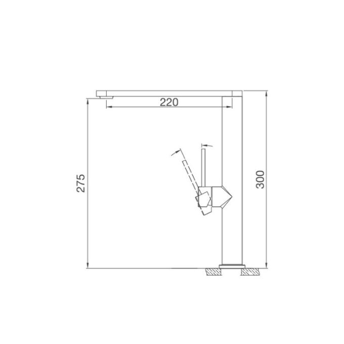 Kích thước vòi rửa bát Malloca K061-SS