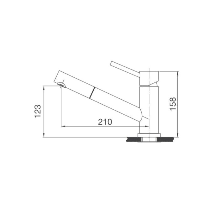Kích thước vòi rửa bát Malloca K110-S