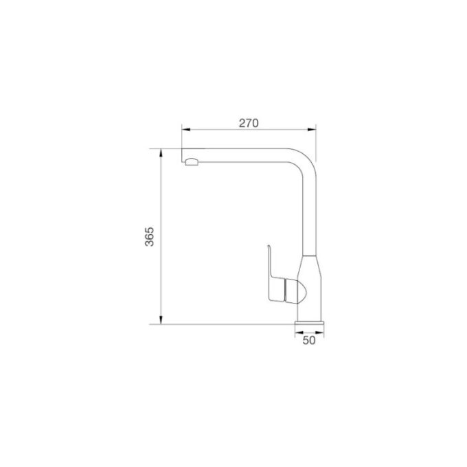 Kích thước vòi rửa bát Malloca K520S