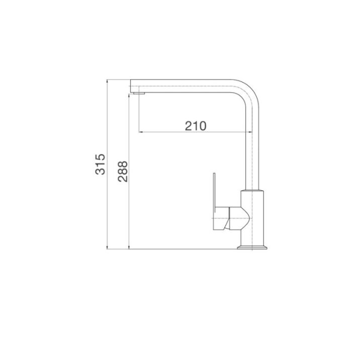 Kích thước vòi rửa bát Malloca K525B