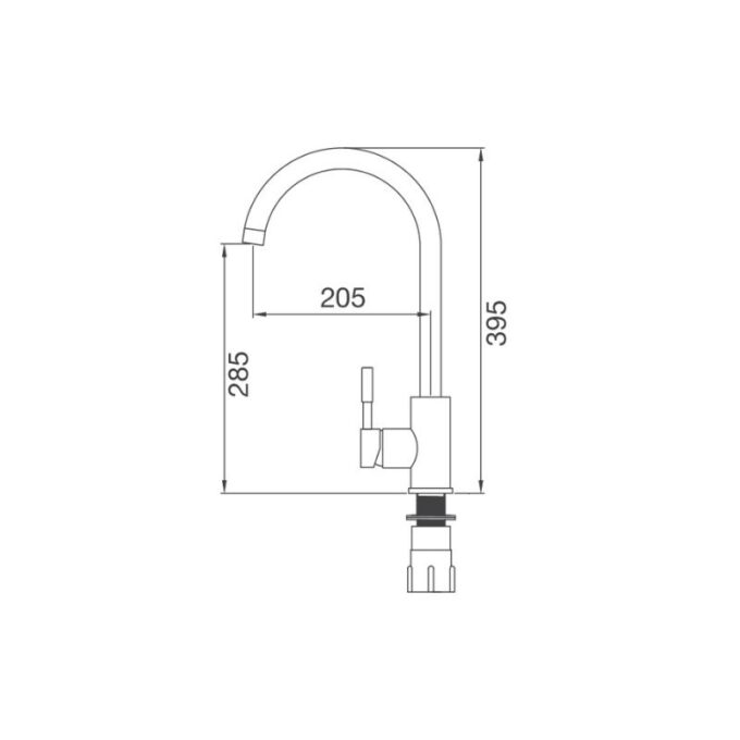Kích thước vòi rửa bát Malloca K569-C