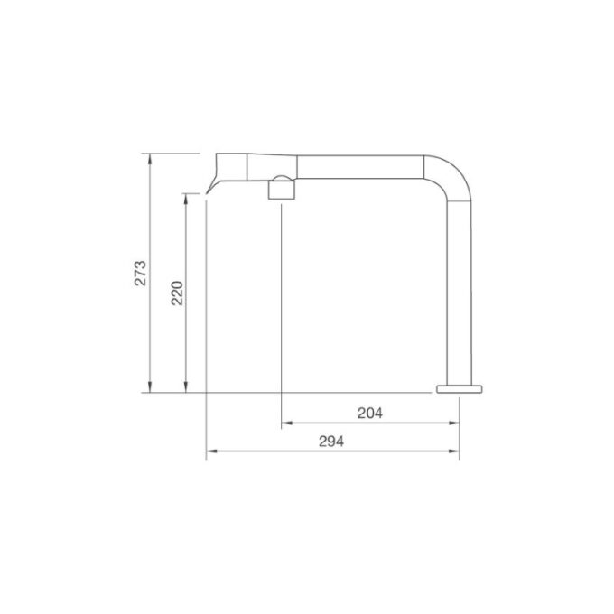 Kích thước vòi rửa bát Malloca MF-070