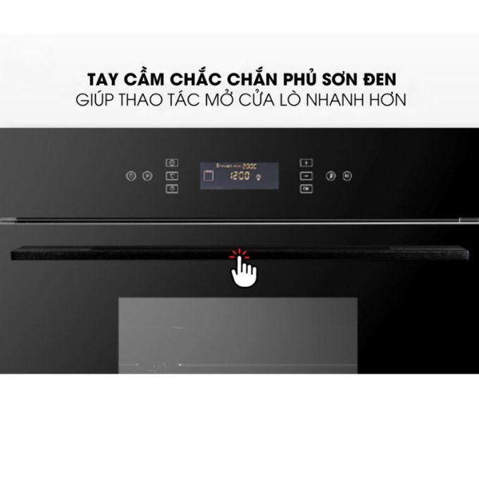 Lò hấp âm tủ Malloca MST-48CP 2 MST-48CP Tay cầm chắc chắn phủ sơn đen