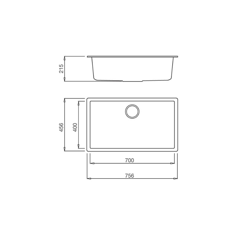 kích thước của Chậu rửa bát Malloca ZEN K-13073 kích thước của Chậu rửa bát Malloca ZEN K-13073