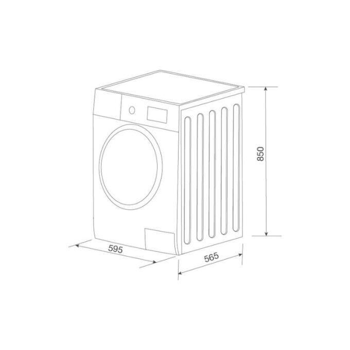 Kích thước máy giặt quần áo Malloca MWM-09SIL