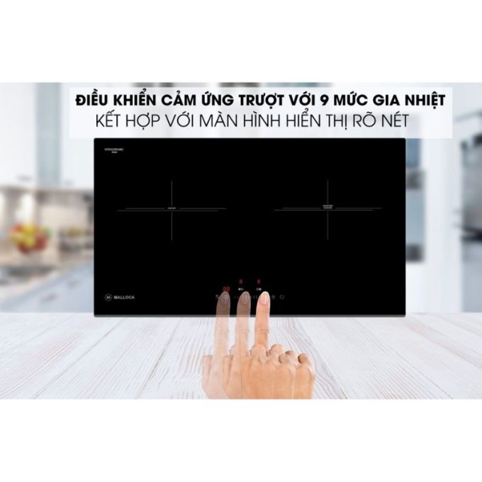 Bếp điện từ Malloca MH-732 IRN 4 MH-732 IRN Điều khiển cảm ứng trượt giúp vận hành bếp cực nhanh