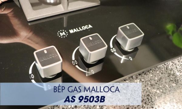 Bếp gas âm 3 vùng nấu Malloca AS 9503B/ Màu đen 10 AS 9503B - bảng điều khiển dễ dùng