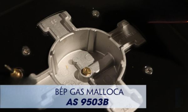 Bếp gas âm 3 vùng nấu Malloca AS 9503B/ Màu đen 14 AS 9503B - thiết kế đồng nhất dễ vệ sinh