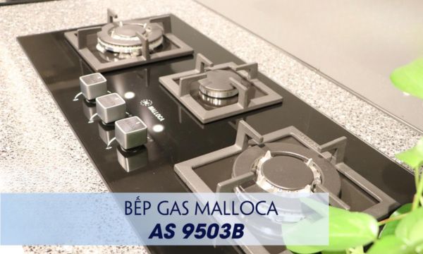 Bếp gas âm 3 vùng nấu Malloca AS 9503B/ Màu đen 9 AS 9503B - thiết kế hiện đại