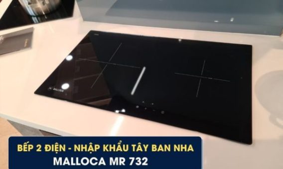 Bếp hồng ngoại 2 vùng nấu Malloca MR 732 / Nhập khẩu Tây Ban Nha, kính Schott Ceran 4 Bếp MR 732 nhập khẩu nguyên chiếc từ Tây Ban Nha