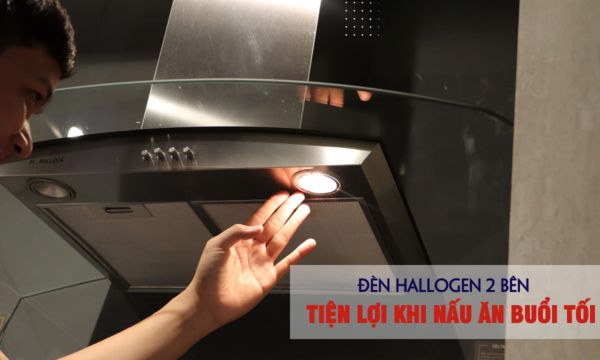 Máy hút mùi áp tường Malloca DELTA-K890V 11 Delta-K890V đèn Halogen 2 bên