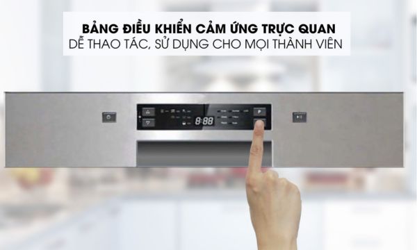 Máy rửa chén âm tủ Malloca WQP12-J7309E E5 8 Điều khiển cảm ứng