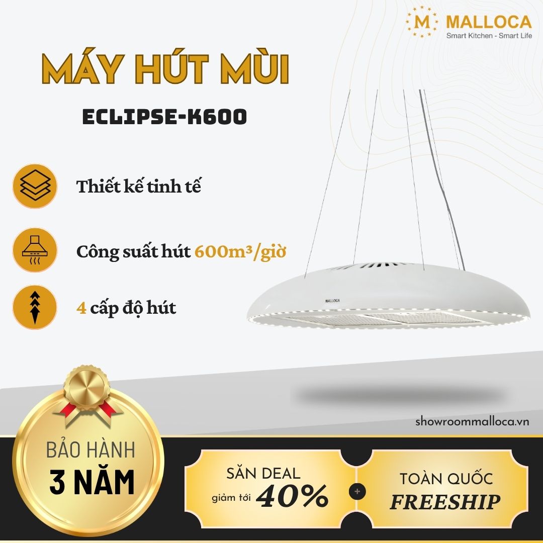 Máy hút mùi đảo Malloca ECLIPSE-K600