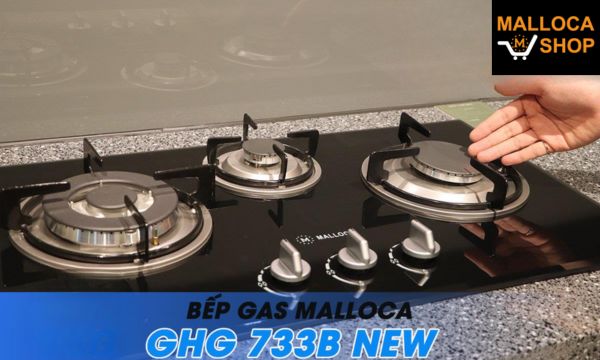Bếp gas âm 3 vùng nấu Malloca GHG 733B NEW/ Màu đen 9 GHG 733B 3 vùng nấu tiện lợi
