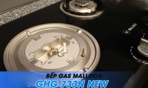 Bếp gas âm 3 vùng nấu Malloca GHG 733B NEW/ Màu đen 11 GHG 733B chế độ ngắn gas tự động