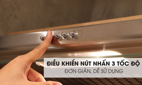 Máy hút mùi cổ điển 70cm Malloca H107 (Thân Inox) 9 H107 điều khiển nút nhấn dễ sử dụng