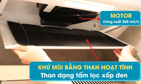 Máy hút mùi cổ điển 70cm Malloca H107W ( Màu trắng) 10 H107W khử mùi bằng than hoạt tính