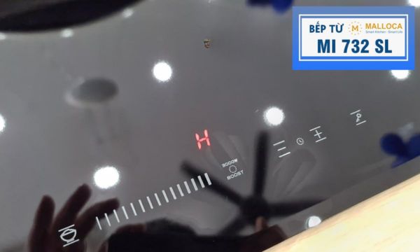 Bếp từ 2 vùng nấu Malloca MI 732 SL / Nhập khẩu Tây Ban Nha, kính Schott Ceran 15 Hiển thị nhiệt dư vùng nấu
