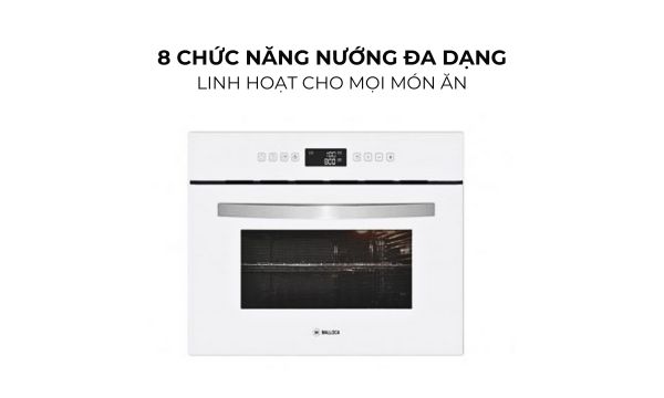 Lò nướng 8 chức năng Malloca MOV35-IX03 (TRẮNG) 5 MOV35-IX03 kính trắng - Đa dạng chức năng nướng