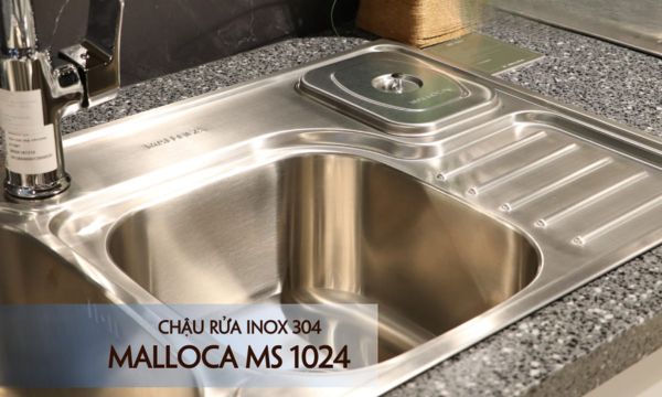 Chậu rửa chén Inox Malloca MS 1024 9 MS 1024 chất liệu inox bền đẹp