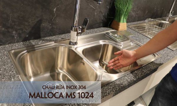 Chậu rửa chén Inox Malloca MS 1024 8 MS 1024 thiết kế sang trọng, đẹp mắt