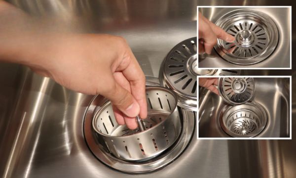 Chậu rửa chén Inox Malloca MS 1025L NEW 11 MS 1025L New rổ lọc rác bằng inox