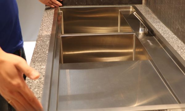 Chậu rửa chén Inox Malloca MS 6306T 9 MS 6306T 2 hộc rửa rộng rãi