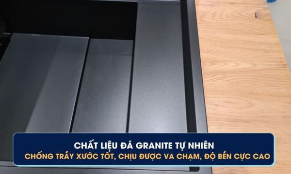 Chậu rửa bát Malloca MYST K86S - MYST K86L 24 MYST K86S - MYST K86L Chất liệu đá Granite độ bền cao