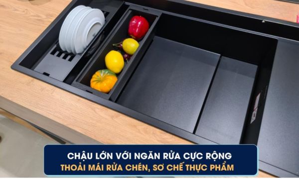 Chậu rửa bát Malloca MYST K86S - MYST K86L 15 MYST K86S - MYST K86L Ngăn rửa cực rộng thoải mái rửa chén