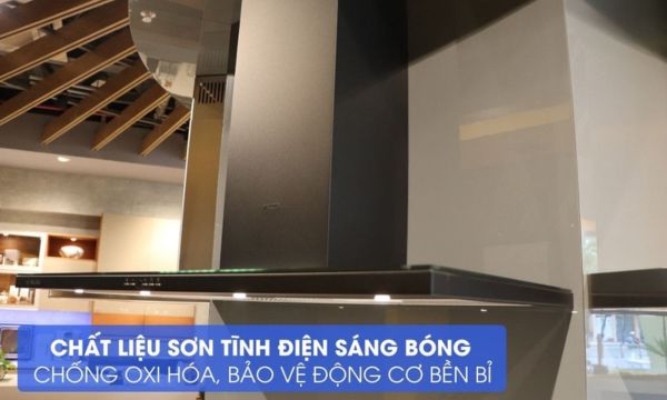 Máy hút mùi áp tường Malloca Slim K1522 - Nhập khẩu Châu Âu 9 SLIM K1522 chất liệu sơn tĩnh điện sáng bóng