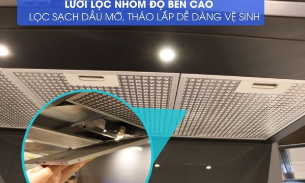 Máy hút mùi áp tường Malloca Slim K1522 - Nhập khẩu Châu Âu 15 SLIM K1522 lưới lọc nhôm dễ dàng vệ sinh