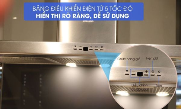 Máy hút mùi Malloca THETA K1520 10 THETA K1520 điều khiển điện tử 5 tốc độ