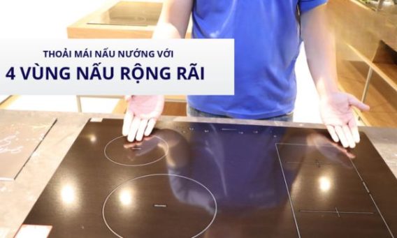 Bếp từ 4 vùng nấu Malloca MH 04I BM / Kính Eurokera, dạng xước Metalic kiểu mới 8 Thiết kế 4 vùng nấu rộng rãi