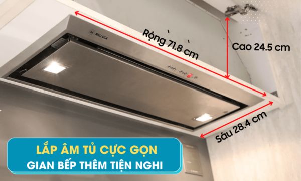 Visso K7205 thiết kế lắp âm cực gọn