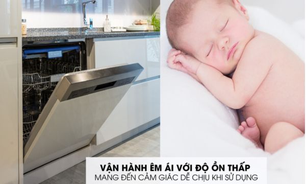 Máy rửa chén âm tủ Malloca WQP12-J7309K E5 13 WQP12-J7309K E5 Độ ồn thấp