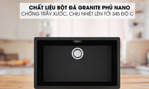 Chậu rửa bát Malloca ZEN K-13040 12 ZEN K-13040 Chất liệu đá Granite cao cấp bền bỉ