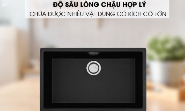 Chậu rửa bát Malloca ZEN K-13040 13 ZEN K-13040 Độ sâu lòng chậu lý tưởng chống văng nước