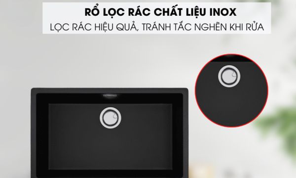 Chậu rửa bát Malloca ZEN K-13040 14 ZEN K-13040 Rổ lọc rác bằng inox tiện lợi